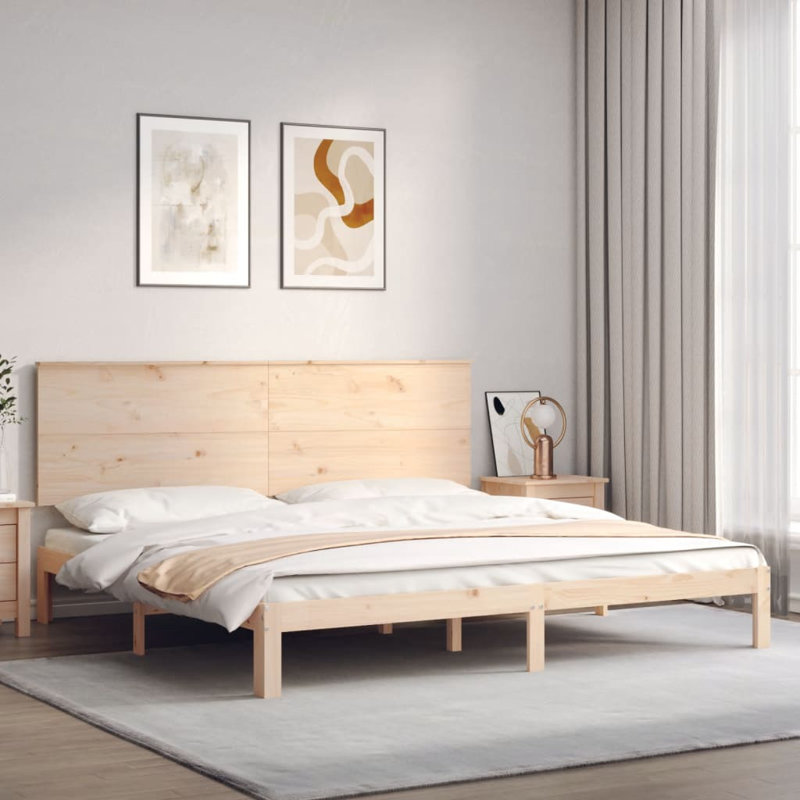 Bed Frame with Headboard, Super King (6'), Natural
