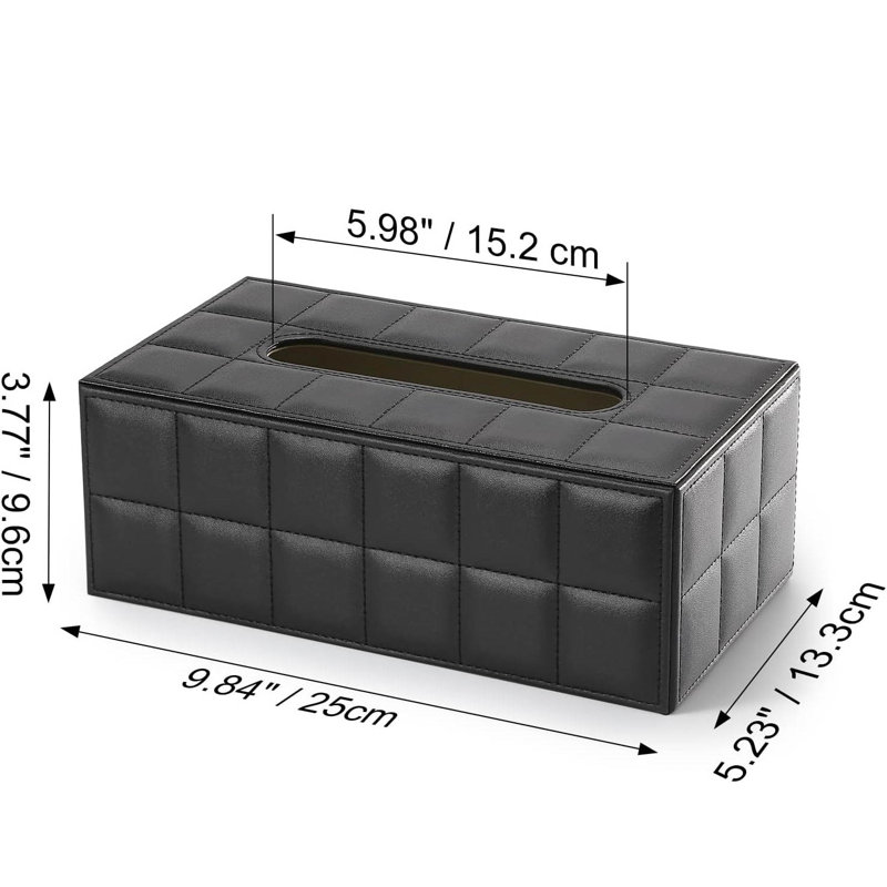 Tissue Box Cover, Black