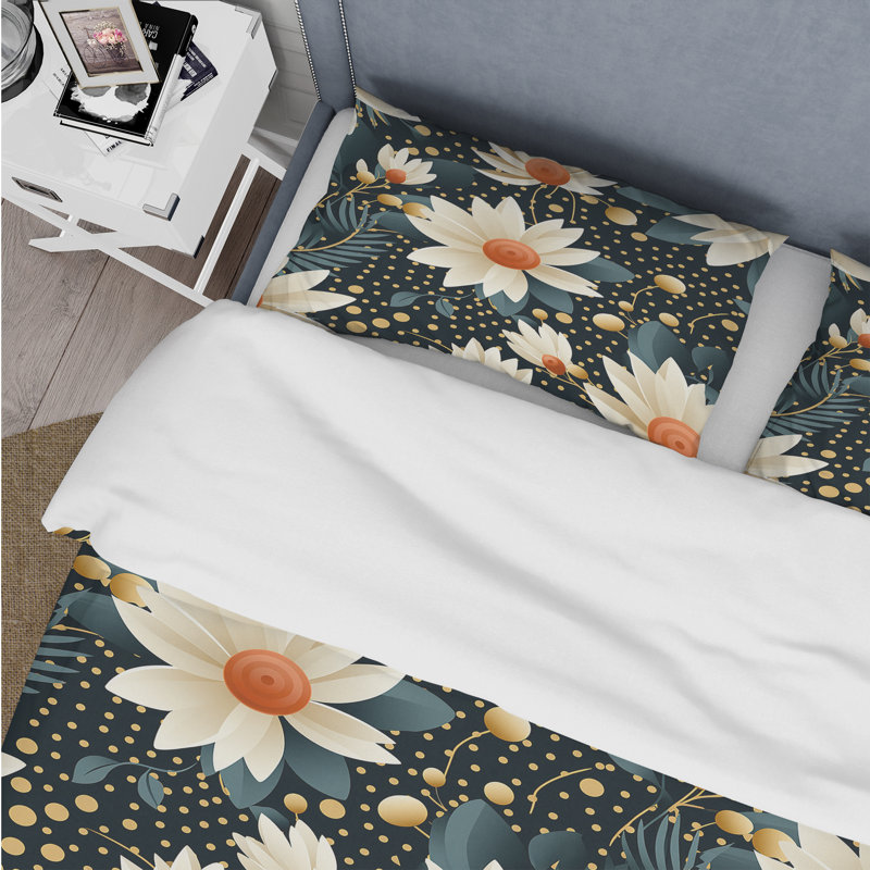Literie à pois Victorian Elegance, Housse de couette pour très grand lit et 2 très