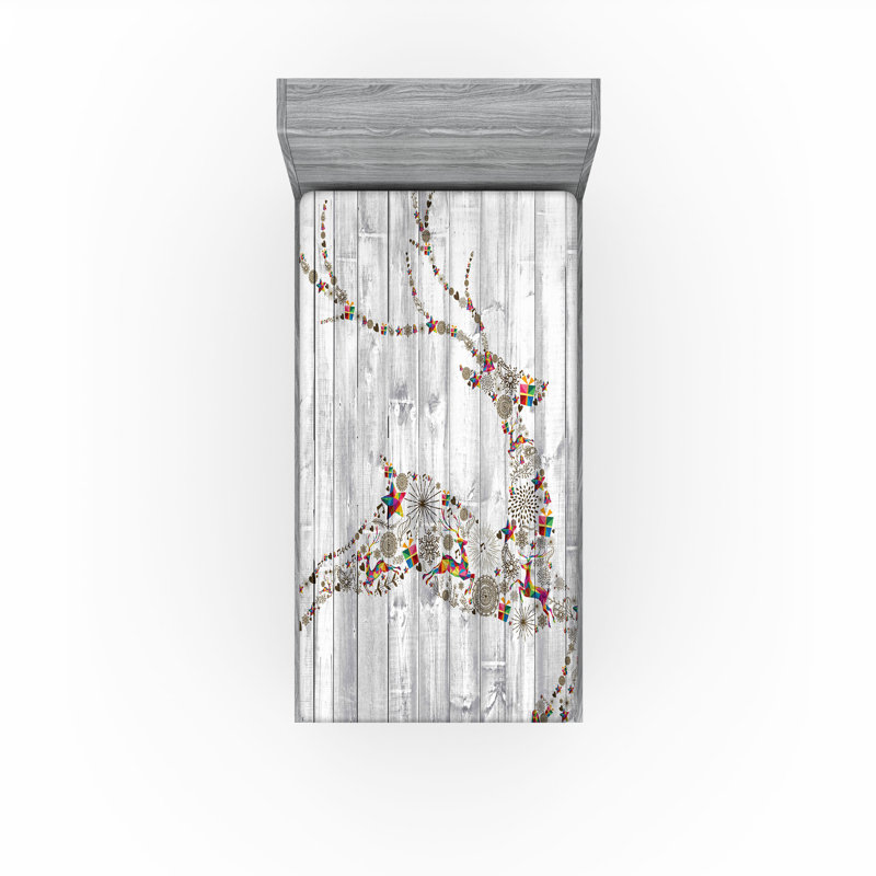 Drap-housse Ambesonne, paquet de 2, Bois gris / déclin 2, Drap-housse simple TG