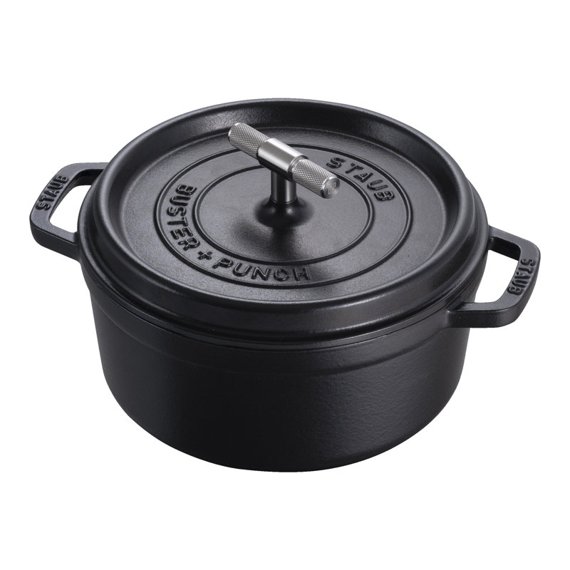 Staub Cast Iron Buster + Punch 4-Qt Dutch Oven - Thumbnail 4