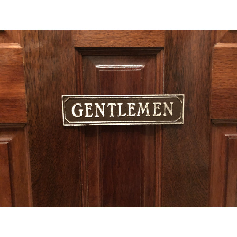 Panneau de porte Gentlemen, Aluminium antique noir