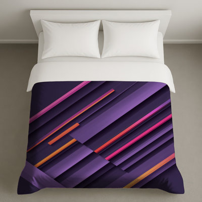 Housses de couette mauve rose orange