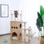 Arbre à chat en bois de style moderne et luxueux avec structure très haute pour grimper et se reposer