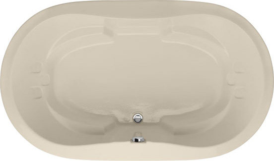 Savannah 66'' x 44'' Soaking Acrylic Bathtub, Almond, Polished Chrome