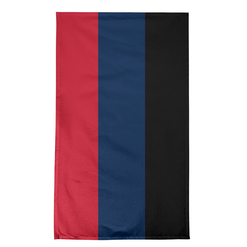 Serviette de thé hockey Anaheim, Rouge / bleu / noir, Sergé de coton