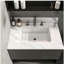 Comptoir de meuble-lavabo en marbre 31 po, comptoir blanc avec trous pré-percés, comptoir de salle de bain avec lavabo central-120102359
