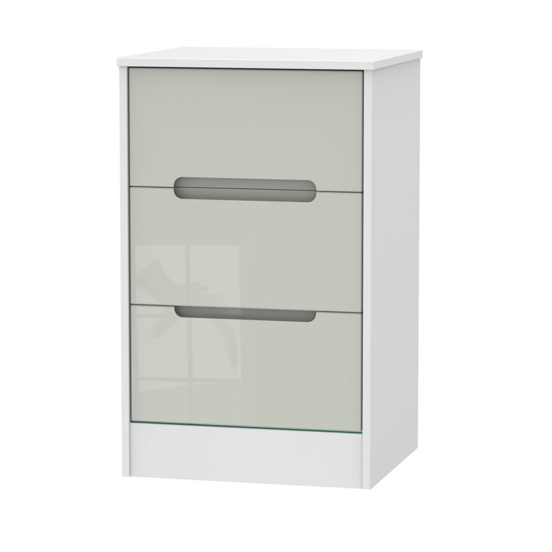 Fully Assembled Snavely 3 Drawer Bedside Table