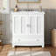 Meuble-lavabo de salle de bain avec lavabo en céramique, tablette réglable et tiroir-118319096