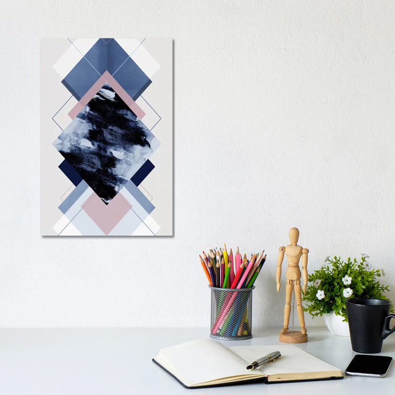 Geometric Textures XI by Mareike Böhmer - Wrapped Canvas Gallery-Wrapped Canvas Giclée, 20.32 cm H x 30.48 cm W