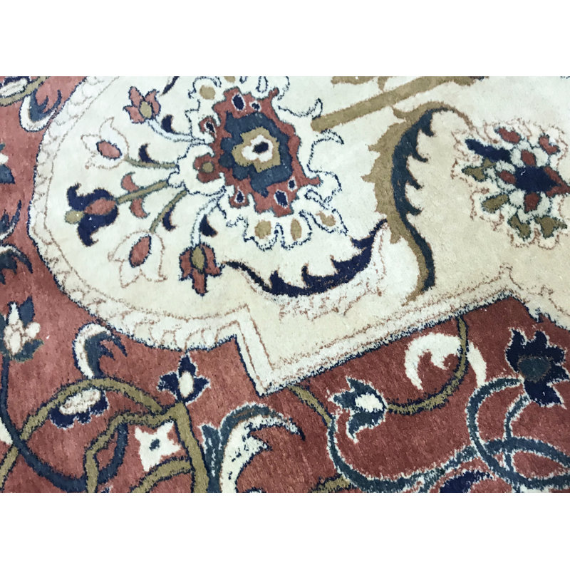 Hand-Knotted High-Quality Orange Area Rug