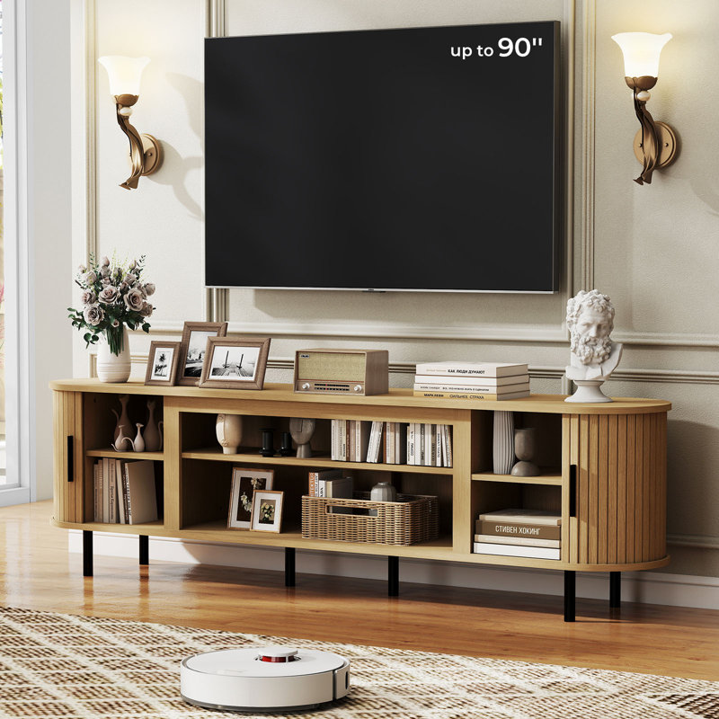 TV Stand, 58.6cm H x 203.2cm W x 40cm D, Wood