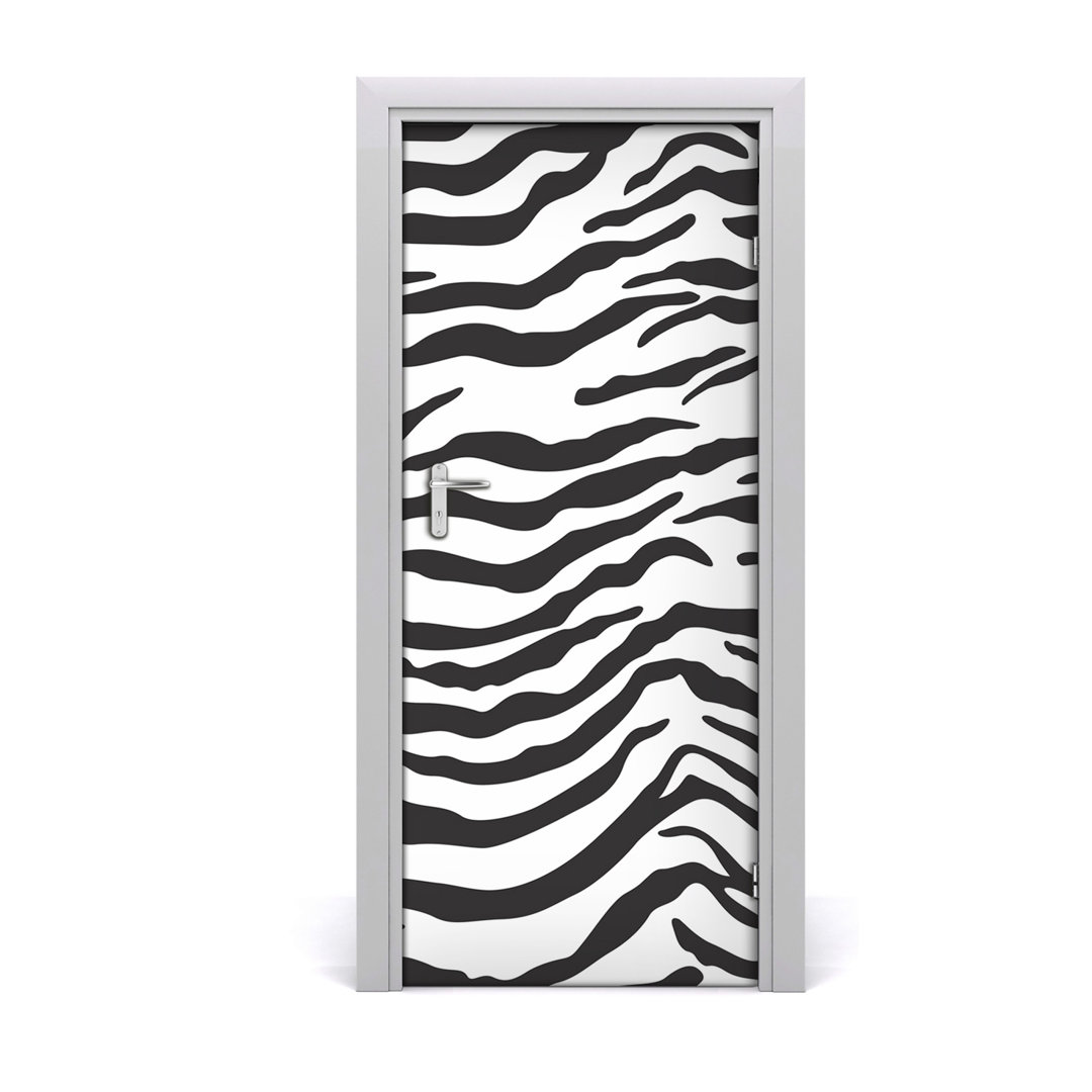 Haus Hintergrund Zebra Tür Aufkleber