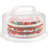 Cake Carrier with Collapsible Handle - White Cake Container and Holder with Lid