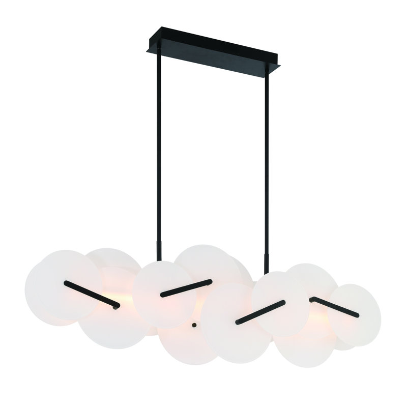 Lustre 2 lumières Nuvola, Noir mat