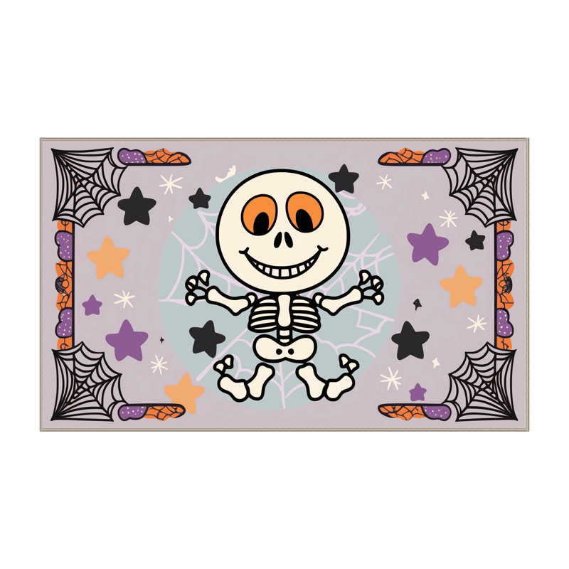 Tapis de vacances d'Halloween The Holiday Aisle®, Rectangulaire 2 pi x 3 pi