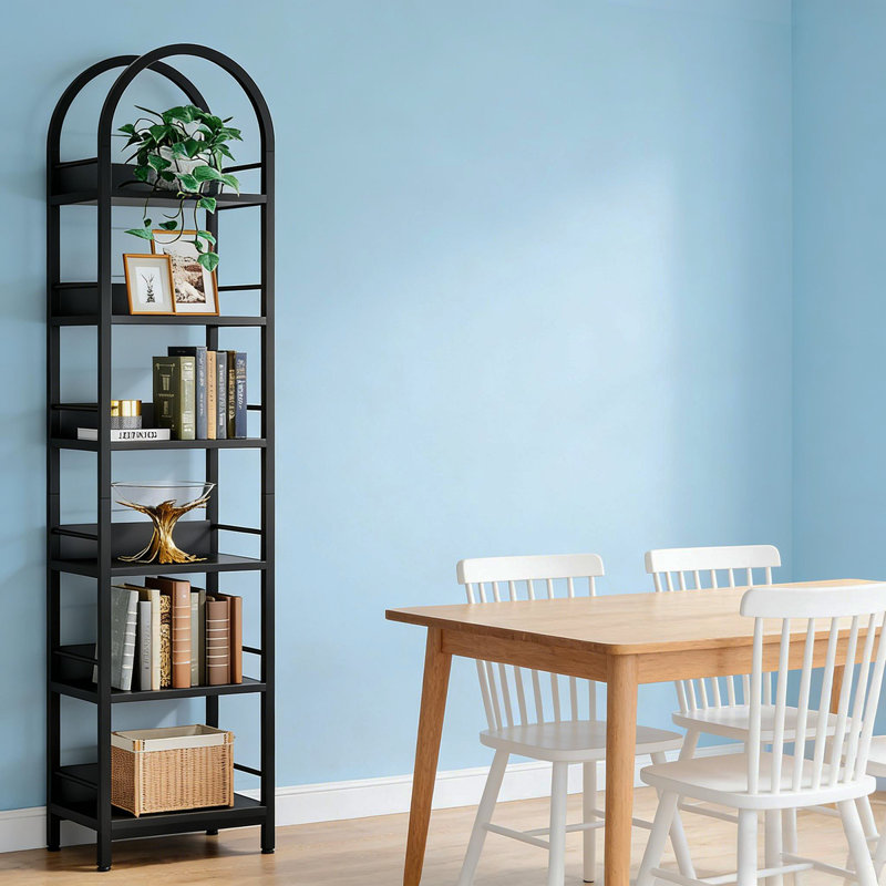 Versatility Display Shelf,Compact Bookshelf,Arched Corner Bookcase