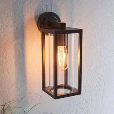 Matte Black Plug-in Outdoor Sconce