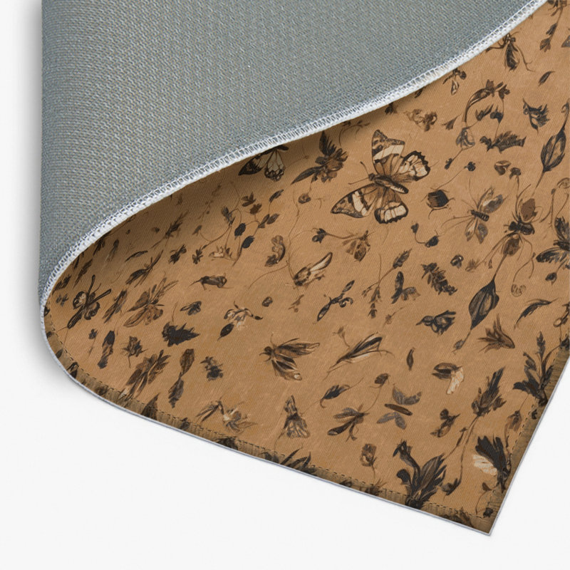 Tapis d'intérieur et d'extérieur brun français, Rectangle 4pi x 6 pi