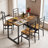 Five-piece set table and chair with backrest, industrial style, solid structure-1065907644-1065907523