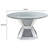 Round Glass Top with Stainless Steel Base Dining Table