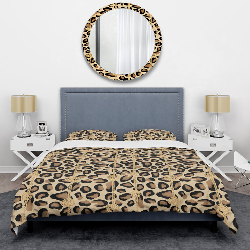 Ensemble de housse de couette en microfibre noir / brun 2 pièces, Housse de couette simple + 1 taie décorative stan
