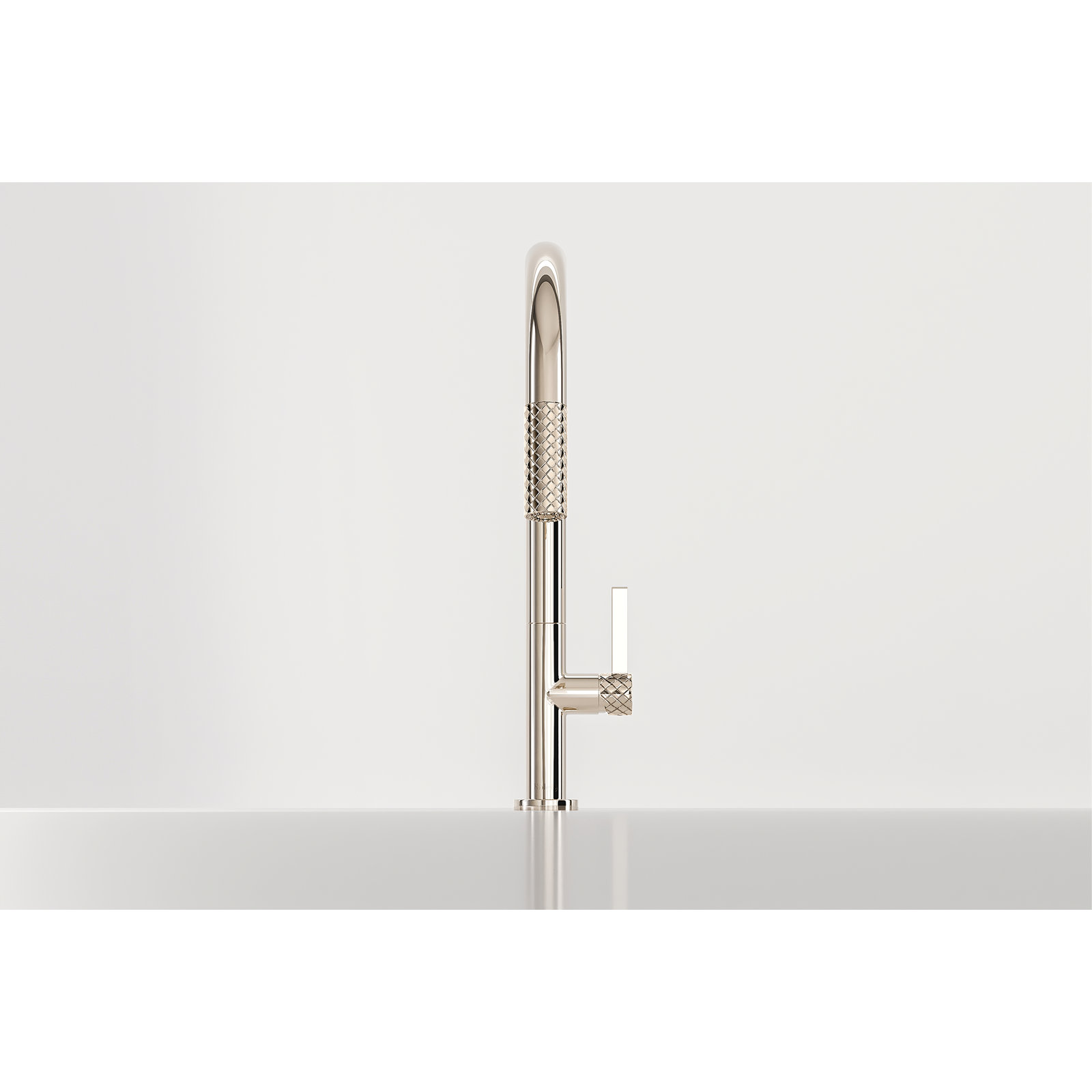 Tenerife Pull-Down Kitchen Faucet With C-Spout, Polished Nickel