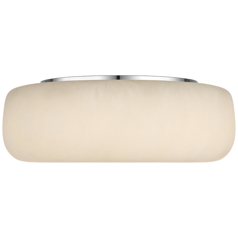 Kelly Wearstler Formosa 17" Flush Mount, Alabaster/Polished Nickel