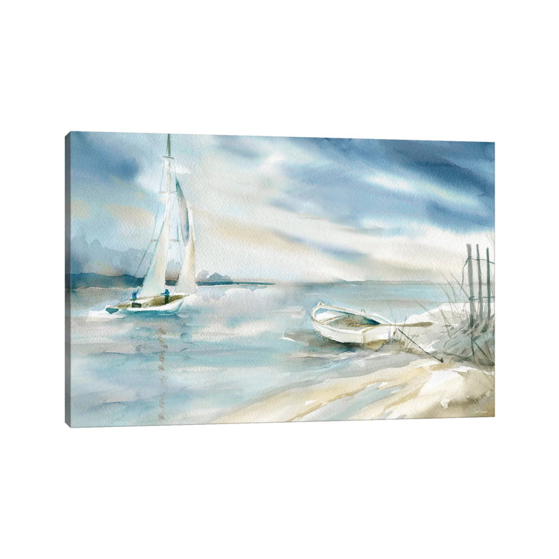 Subtle Sail by Carol Robinson - Print, Wrapped Canvas, No Mat, 18" H x 26" W x 1.5" D