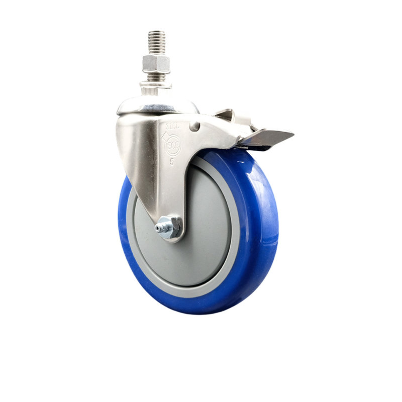 Polyurethane Casters, Blue