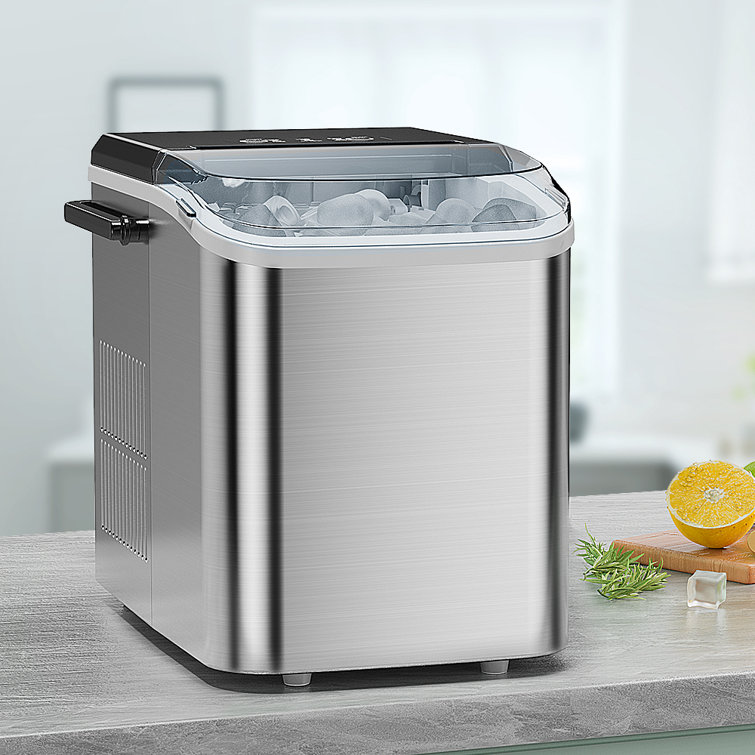 Euhomy IM-05A 26 Lb. lb. Daily Production Bullet Clear Ice Portable Ice  Maker