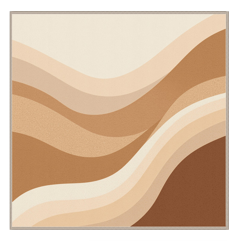 Tapis beige lavable à la machine de couleur unie minimaliste Paxon, Carré 4 pi
