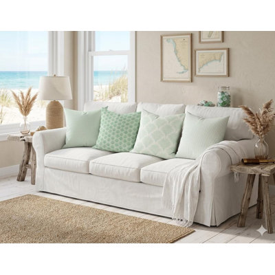 Housse de coussin en coton Pistachio