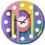 Abstract Retro Geometric Architecture - Mid-Century Modern wall clock-40743972