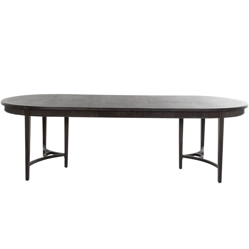 Whitlock Extendable Solid Wood Dining Table, Cerused Forest Black