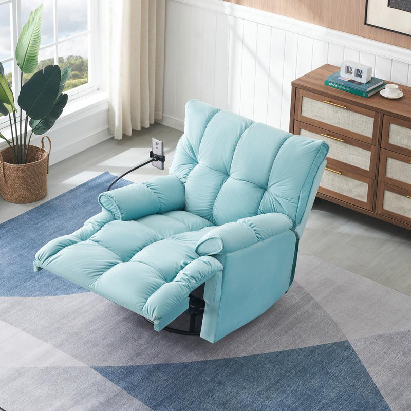 Single Chair, Cyan Velvet