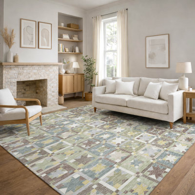 Tapis patchwork Premium lavable à la machine Villers AMF2553