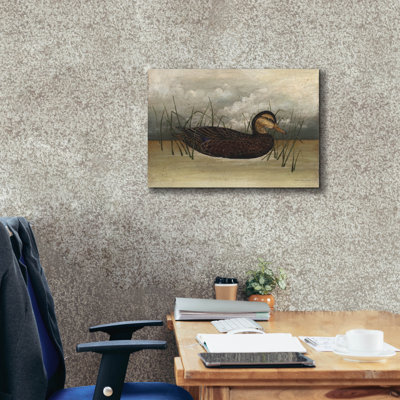 August Grove® 'Black Duck' by David Carter Brown Canvas Wall Art