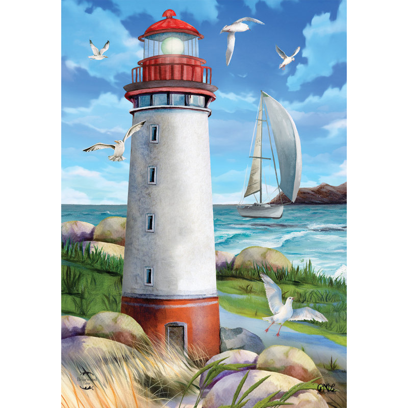 Drapeau de jardin côtier phare nautique