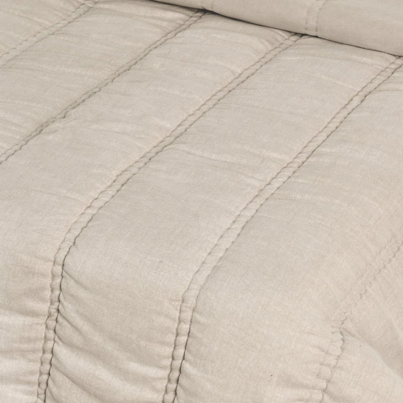 Rowen Linen Quilt Set, Taupe
