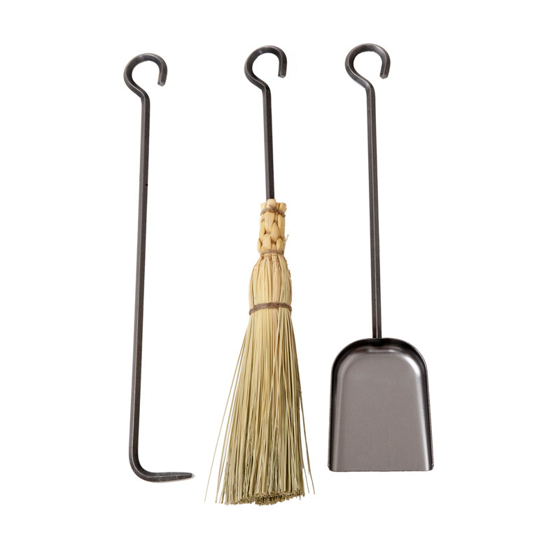 Steel Fireplace Tool Set, 3