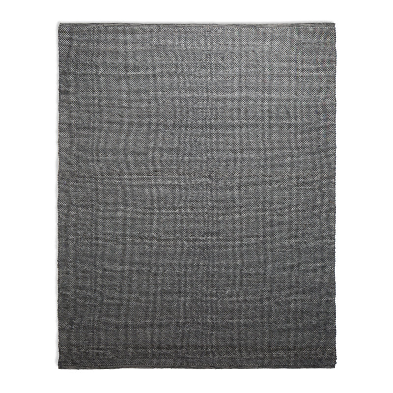 Sinder Wool Area Rug in Charcoal, Rectangle 9' x 12'