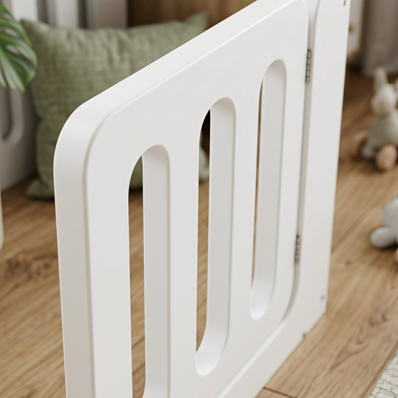 Lit pour enfant en bois massif Benedict Montessori, Grand lit, Blanc