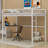Twin Metal Loft Bed With Desk, Ladder And Guardrails-101953816