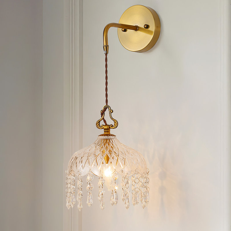 Bostock 1 - Light Gold Wall-Mounted Armed Sconce
