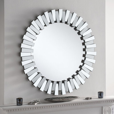 Rio Wood Flat Wall Mirror