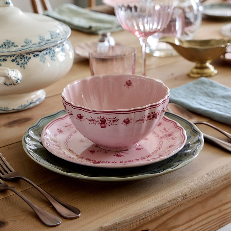Vila Dinner Plates, Blue/Olive