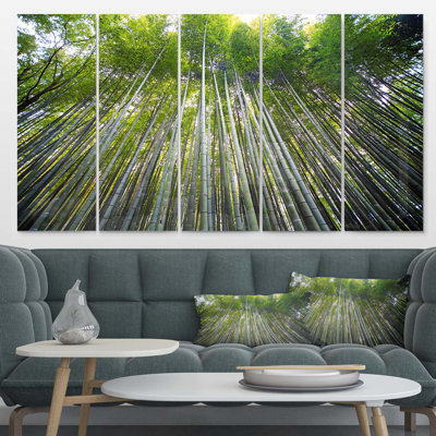 Forêt de bambous de Kyoto au Japon. «Multipanel Forest», reproduction d'art murale en métal