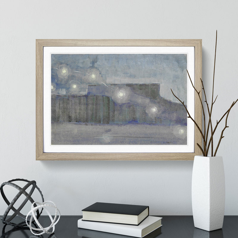 Sparks Vol.2 by Mikalojus Konstantinas - Picture Frame Painting, 48cm H x 65cm W x 2cm D, Oak