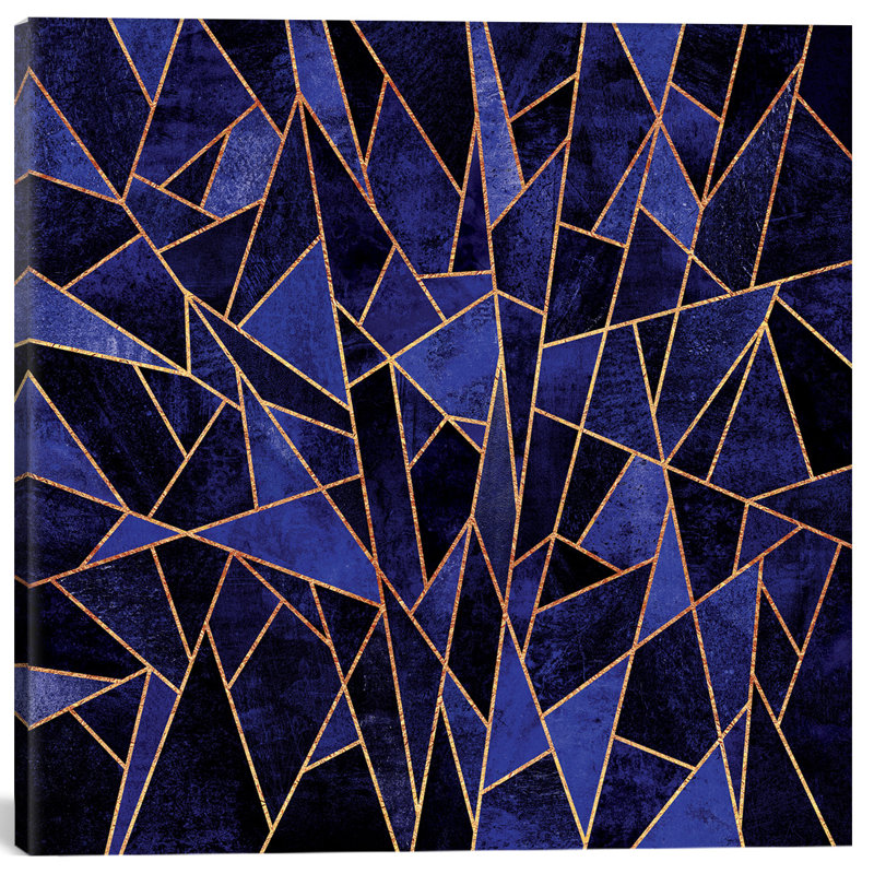 « saphir », impression sur toile tendue en mauve, H 37 po x l 37 po x P 1,5 po, Toile tendue, Pas de tapis
